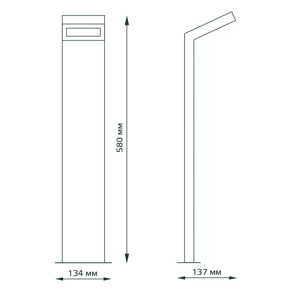 Св-к Gauss Садово-парковый Electra столб, 10W 600lm 4000k 134*137*580mm GD110