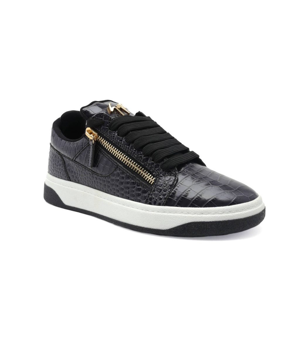 Кожаные кроссовки Giuseppe Zanotti - черный(RM30063)