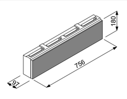 Блок заборный, коллекция Joniec GORC PEAK
