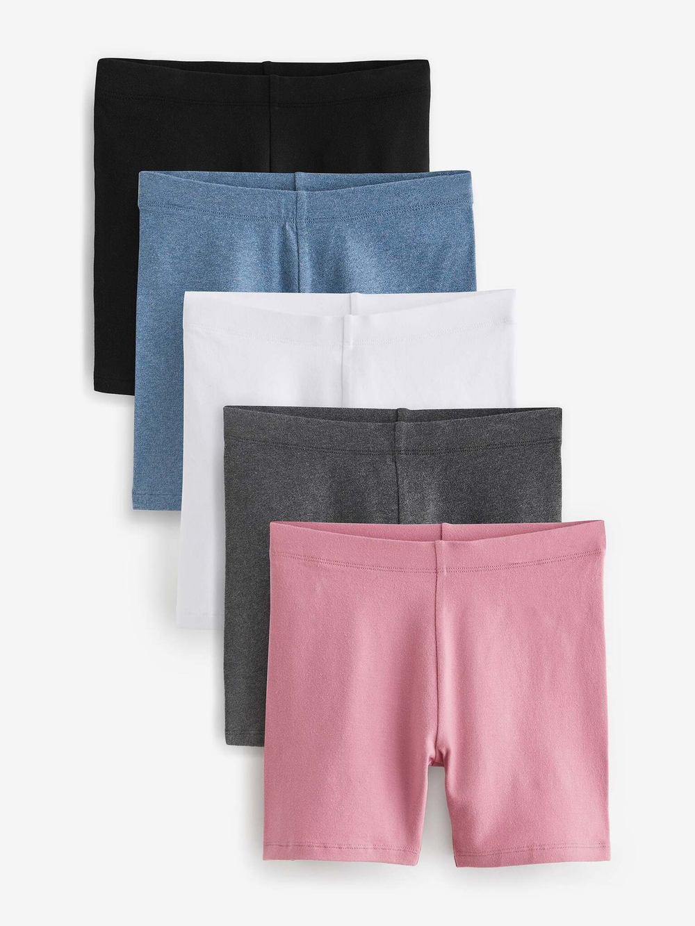 Шорты-велосипедки для девочки Next D58-775, 5 шт., Серый, Голубой, Розовый