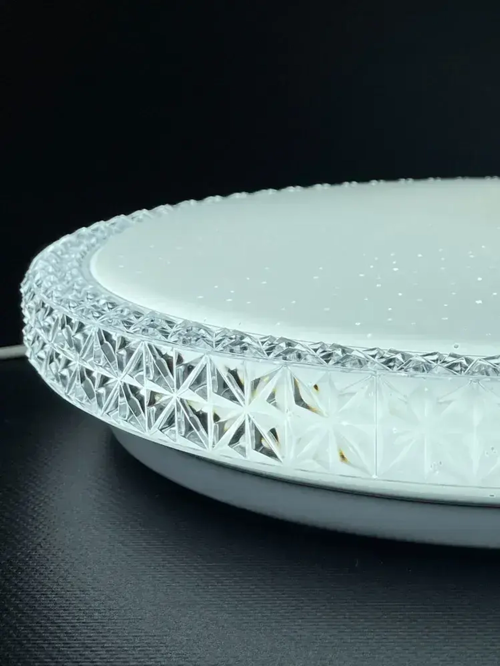 Люстра потолочная светодиодная с пультом. Светильник для спальни, зала, гостиной, детской комнаты. SkyTop 130w, 50 см