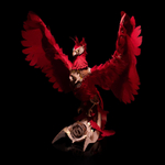 Деревянный конструктор Огненный Феникс со светящимися глазами (Lemmo)