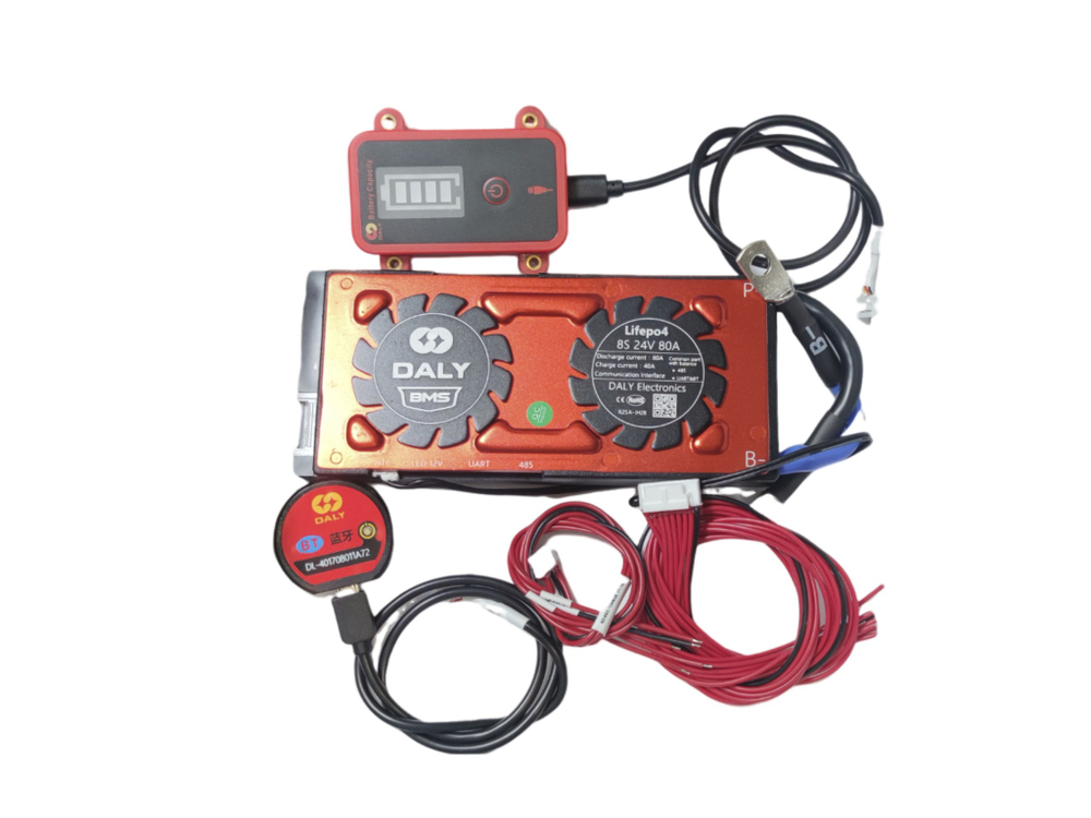Плата контроля BMS Smart LiFePO4 8S 24V 80A