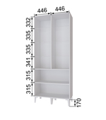 Гостиная Толедо Шкаф-витрина ТШ-3