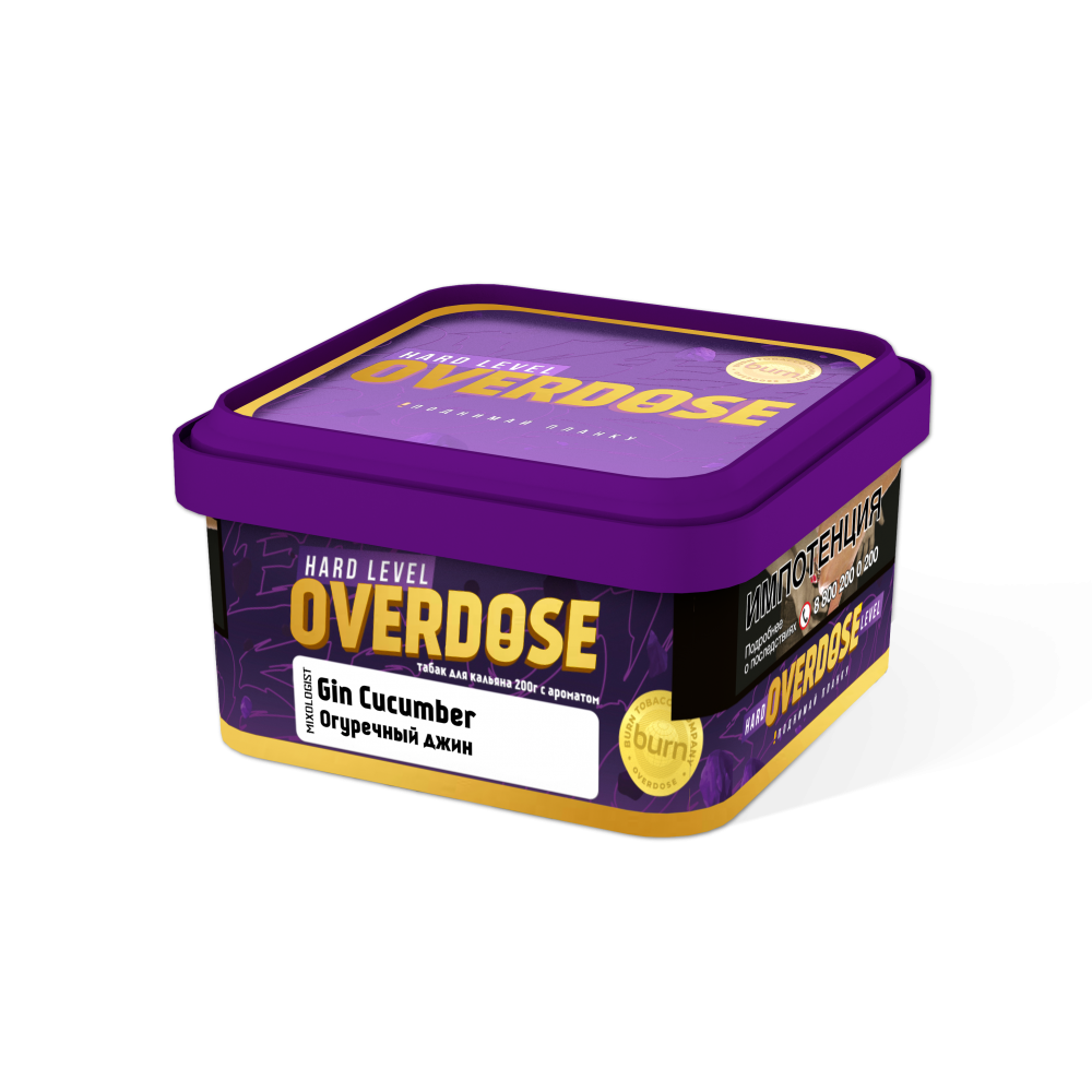 Табак Overdose GIN CUCUMBER (огуречный джин) 200гр