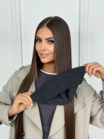 Шапка бини осенняя с отворотом теплая