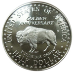 50 центов 1/2 доллара 1991 Национальный мемориал Рашмор 50 лет Гора. США. PROOF