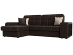 Диван угловой Брюссель левый угол, Коричневый\Бежевый, Экокожа, 29396L