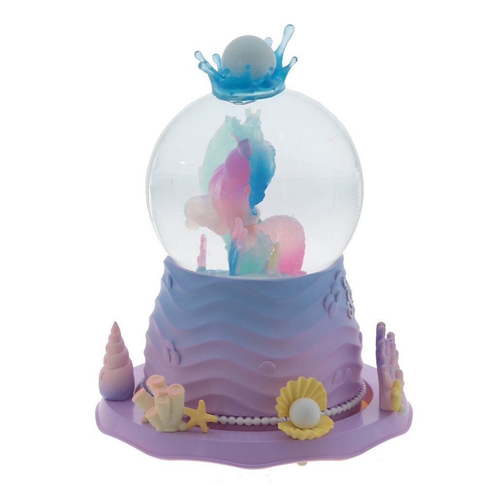 GAEM Фигурка декор "Русалка" в стекл шаре (муз, подсвет, вьюга, движ, 3xAAA н/п), D10 см, L15 W15 H20 см