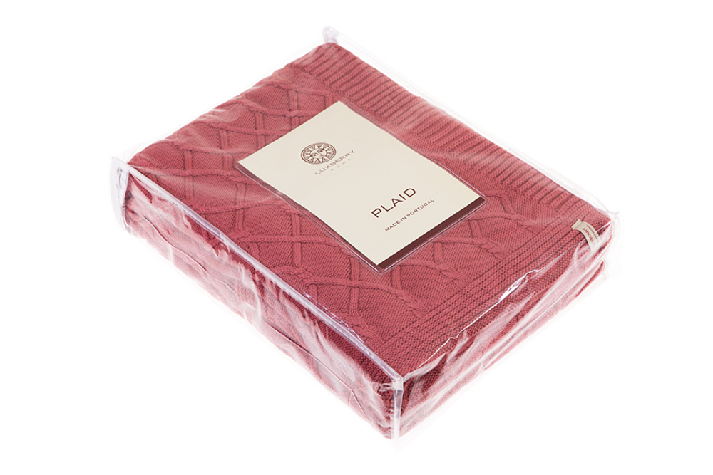 Элитный плед Lux 34 гранатовый от Luxberry Португалия