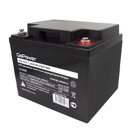 Аккумулятор GoPower свинцово-кислотные LA-12400 12V 40Ah
