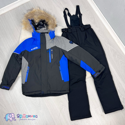 Зимний костюм KOCOTU чёрный/синий/серый