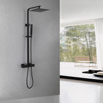 Душевая стойка ABBER Daheim AF8260BL с термостатом без излива, черная матовая