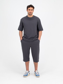 Костюм хлопковый с шортами. Графит