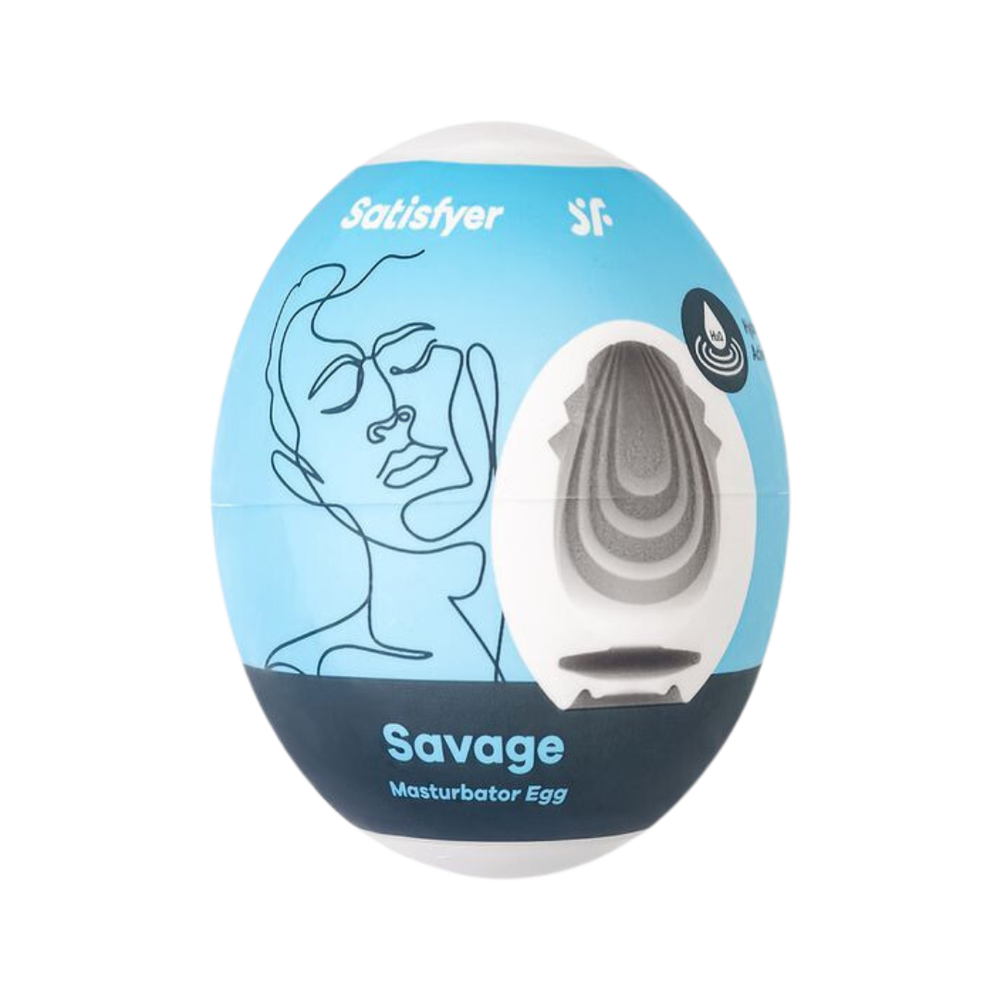 Яйцо мастурбатор Satisfyer Egg Single, рельеф Savage