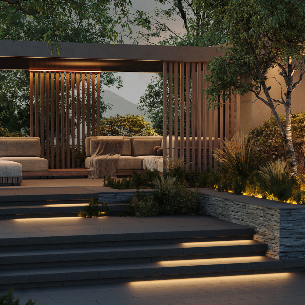 Гибкий неон Maytoni 16x16 24В 10Вт/м 3000K IP67 10м (вертикальный изгиб) 432016