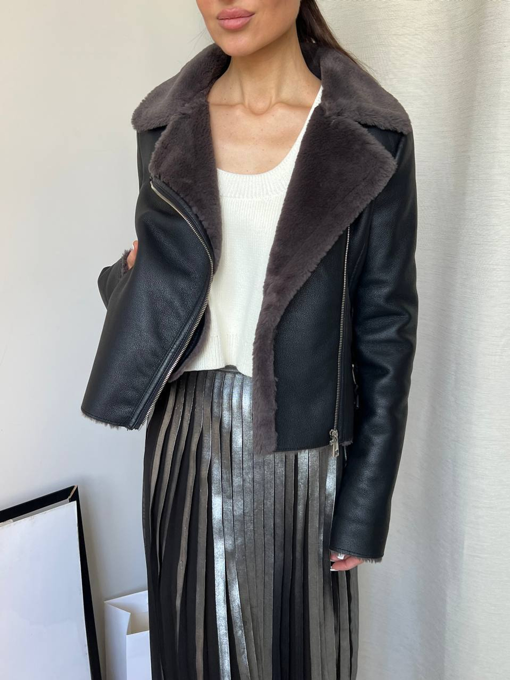 Куртка дубленка новая Mango, xs