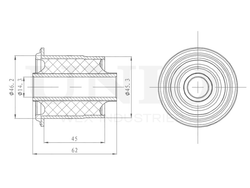 Сайлентблок внутренний переднего верхнего рычага UNIO RMP-20588