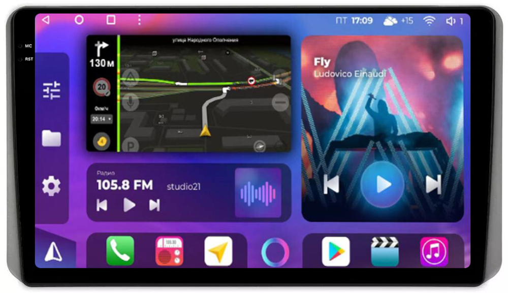 Магнитола для KIA Sportage 5 2021-2024+ (взамен 8", рамка-накладка под кожу) - FarCar BM10-7570N монитор 10.36" QLED на Android 14, TS10, 4+32Гб, CarPlay, 4G SIM-слот