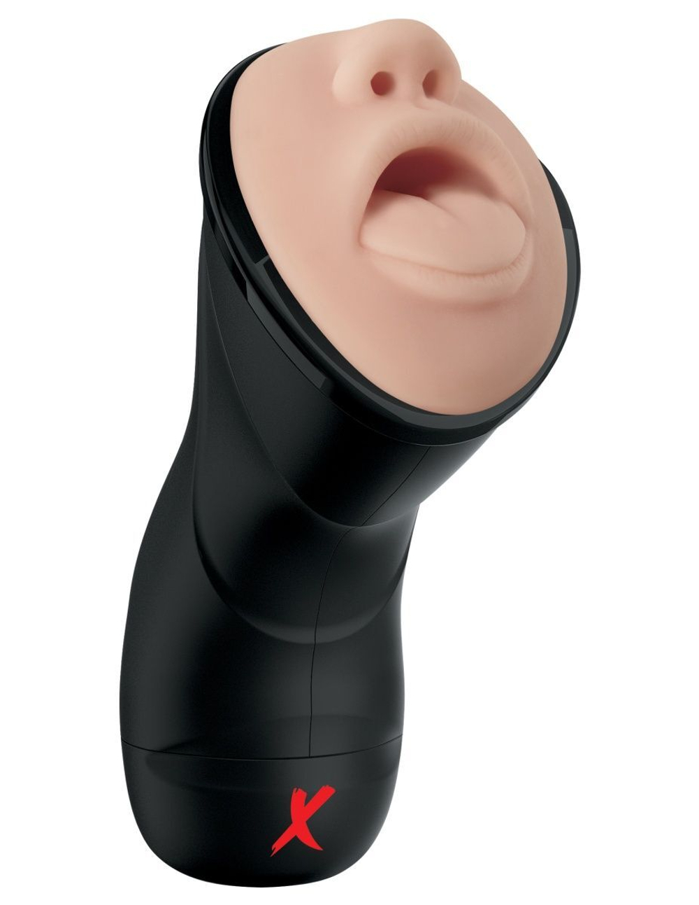 Мастурбатор-ротик Deep Throat Vibrating Stroker (Цвет: телесный с черным)