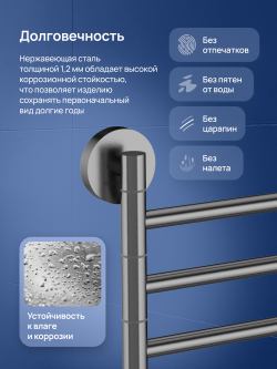 Держатель для полотенец STWORKI Киркенес S45361GB вороненая сталь