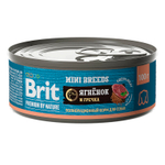 Влажный корм Brit Premium by Nature ягненок и гречка для собак мелких пород 100 г (Брит)