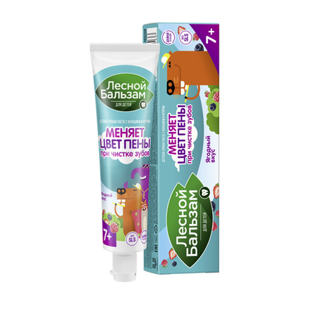 Лесной бальзам Зубная паста детская с 7 лет (Меняет цвет при чистке) 50мл