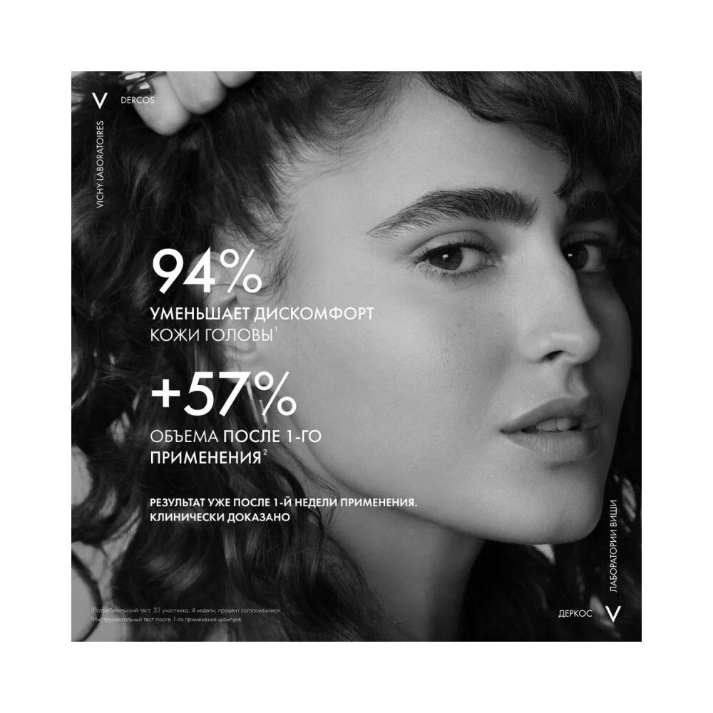 Vichy Dercos Caspa Control К Глубоко очищающий шампунь-пилинг против перхоти, 250 мл