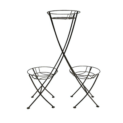 Подставка для цветов напольная "Икс" на 3 горшка, металл М0000240