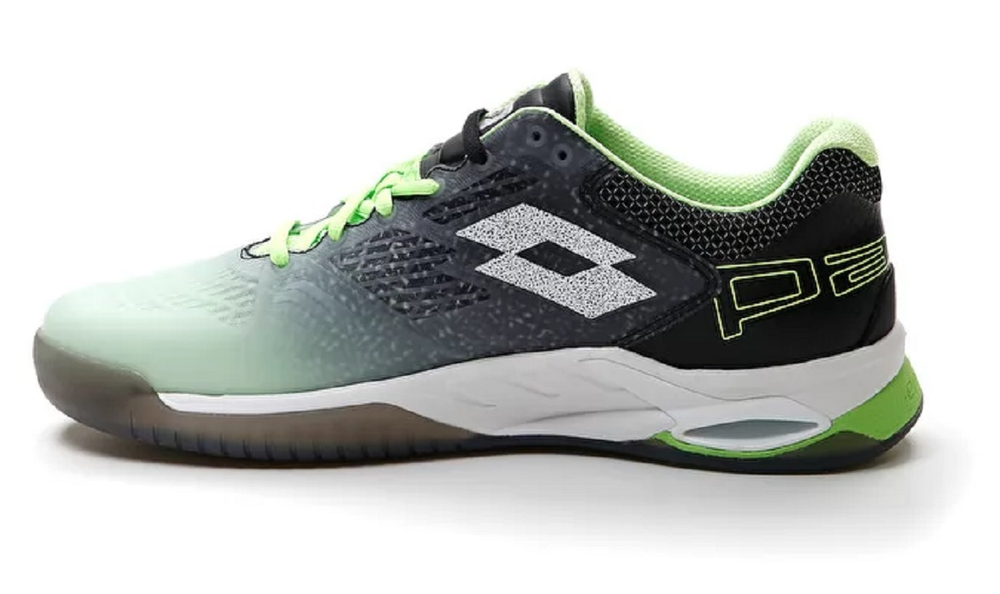 Мужские кроссовки теннисные Lotto Superrapida 100 M - green apple/neo/all white/all black