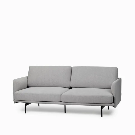 Двухместный диван Bebe 185 см, серый