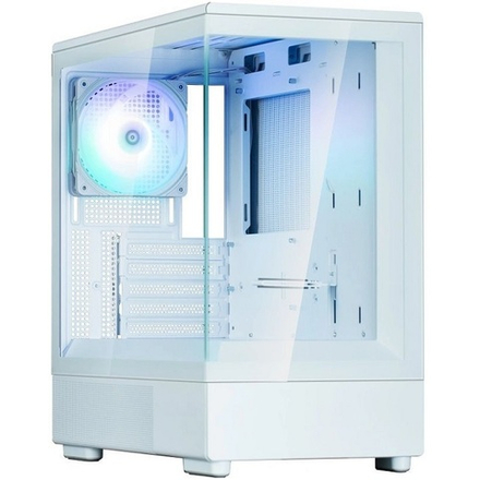 Корпус Mini-Tower Zalman P10 White, RGB-подсветка, Micro-ATX, белый