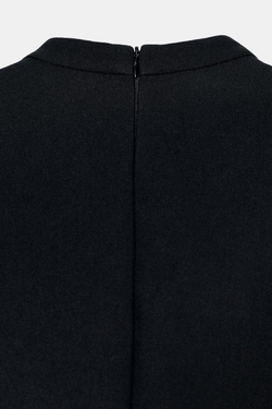 ZARA ПЛАТЬЕ С КОРОТКИМИ РУКАВАМИ «ФОНАРИК», ЧЕРНЫЙ