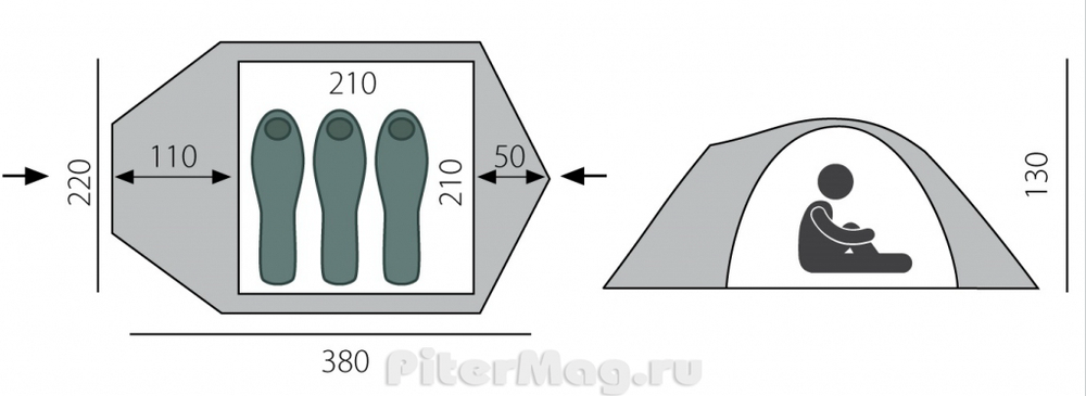 Палатка BTrace Shield 3 [T0041]