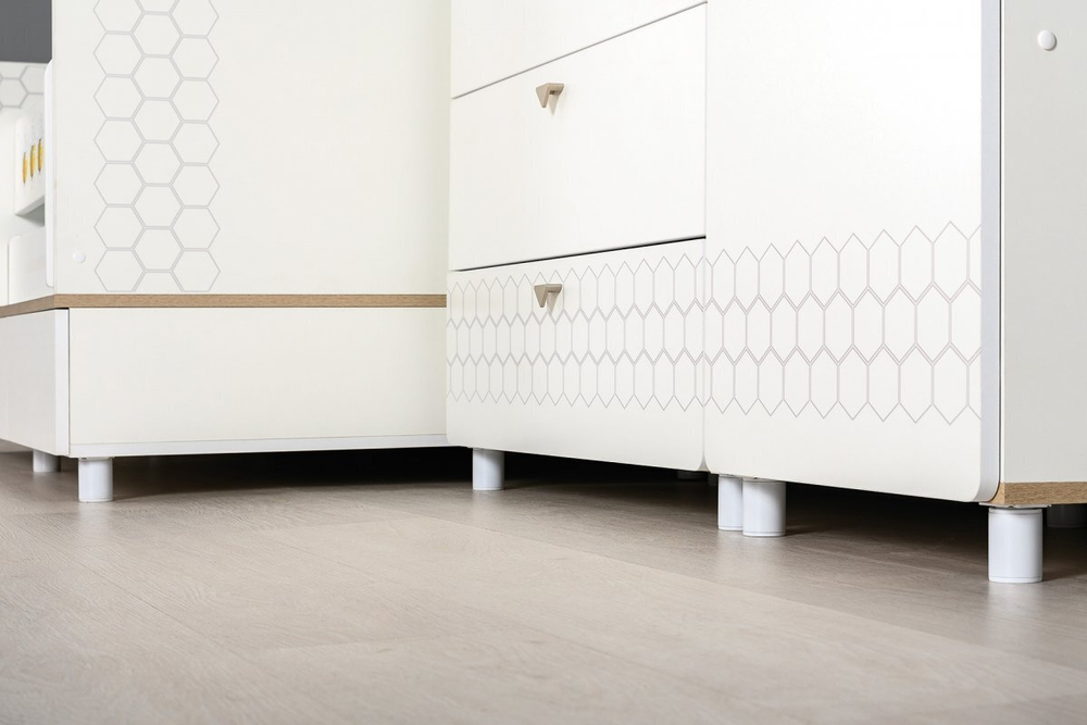 Эйп Комод 13.322 (Белый PE шагрень, Дуб Белый exclusive OW D4430)