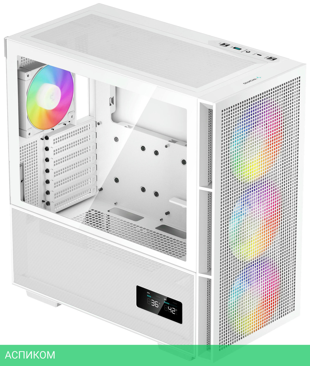 Корпус DeepCool CH560 Digital WH ATX без БП белый (R-CH560-WHAPE4D-G-1)