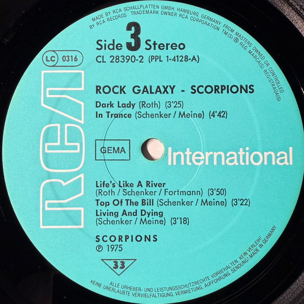 Scorpions ‎– Rock Galaxy 2LP (Германия 1980г.)