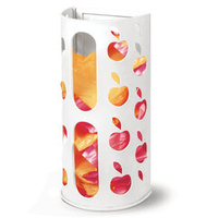 Держатель контейнер корзина APPLE для пакетов, мешков, бахил, 37,5х16х13 см, белый, LAIMA