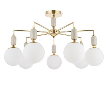 6580/7C CLASSI LN26 36 французское золото, серый/белый металл, керамика/стекло Люстра потолочная E14 7*40W 220V VIVIEN