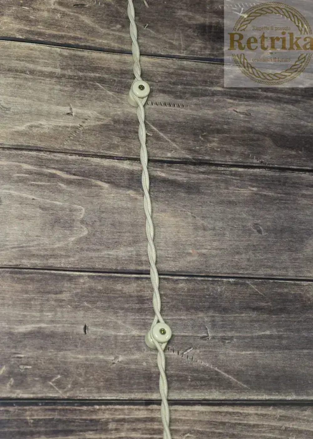 Ретро провод, витой кабель Retrika 2x2.5 ГОСТ, слоновая кость, 20м RP-22506-20, проводка