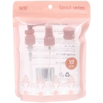 Флаконы дорожные в ZIP пакете 3шт «COMFORT», цвет крышек розовый, (100*3мл)