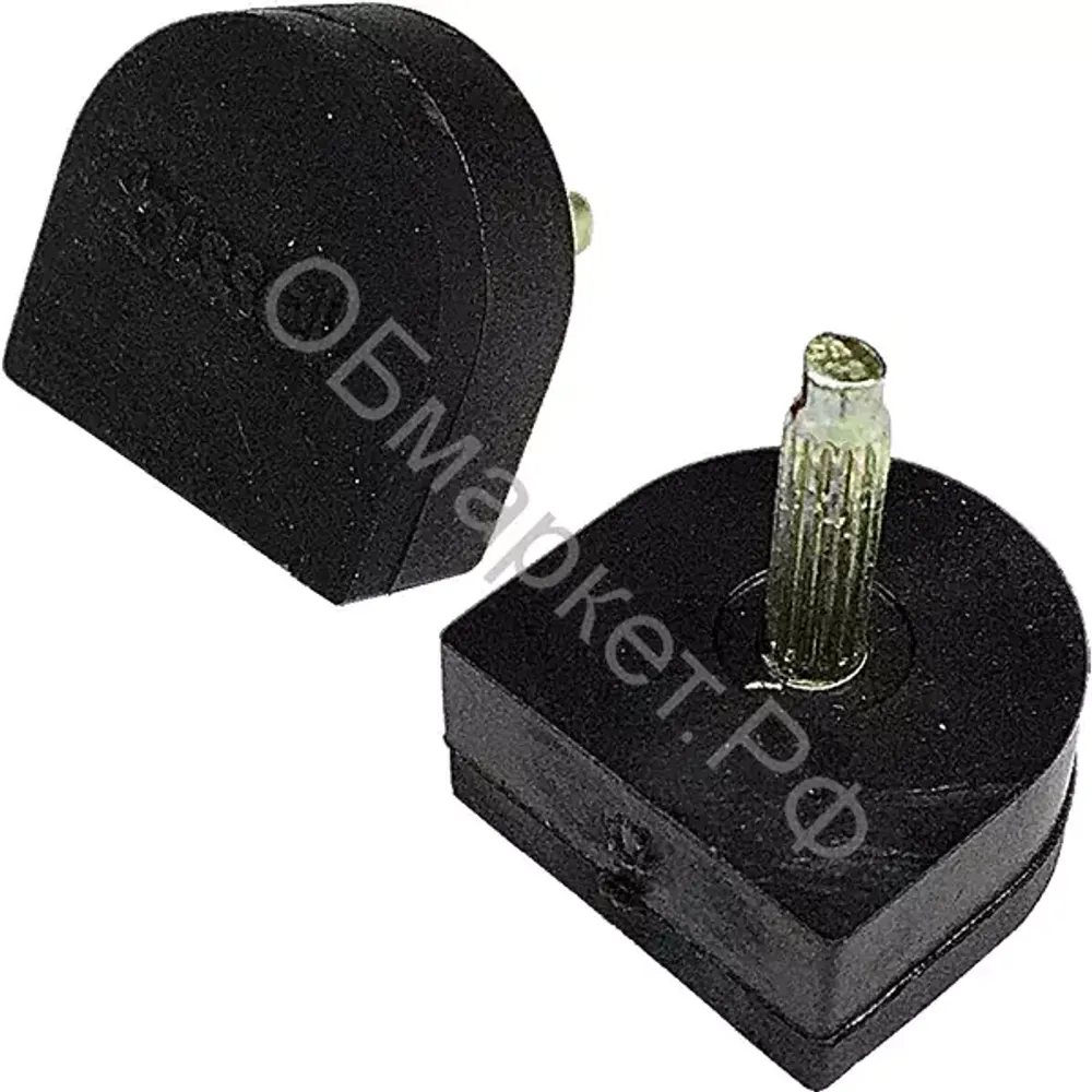 Набойки штучные Bissell TD-1 №16 16х16х7мм, штырь 3мм, чёрный