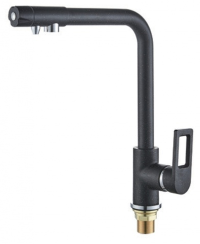 15008-C Смес. для кухни под фильт. выс. Г-обр. (ЧЕРН. КРАБ) ViEiR (10/1шт)