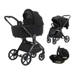Коляска 3 в 1 Luxmom Aurum Black
