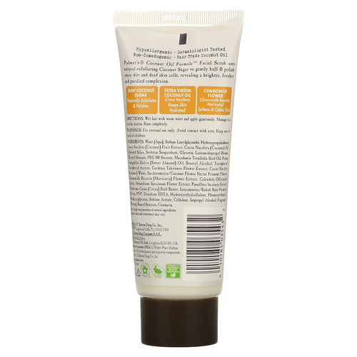 Palmer's, Coconut Oil Formula, Скраб для лица с кокосовым сахаром, 3,17 унции (90 г)