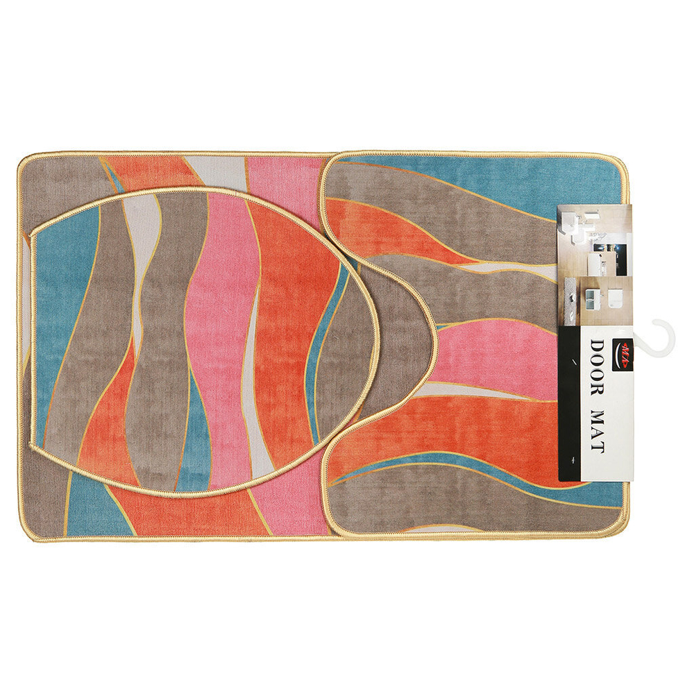 Комплект ковриков "Анталия", для ванной и туалета, антискользящие, 50 см x 80 см