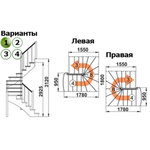 Лестница К-003м/1 Л сосна (5 уп)