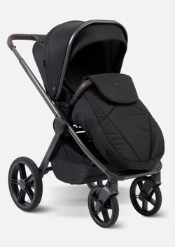 Peppy Коляска детская Monaco thermo 2 в 1 Black (черный), рама серо-коричневая
