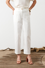 31052 Брюки женские (молочный)