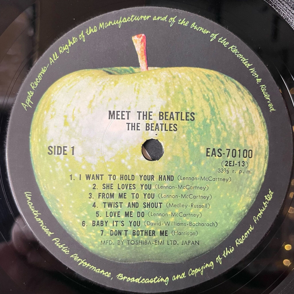Винтажная виниловая пластинка LP Meet The Beatles (Japan 1976) (Obi)